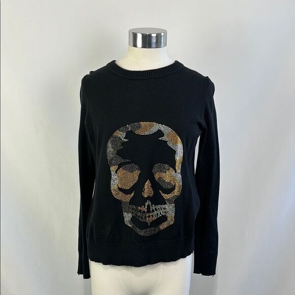 Zadig and Voltaire Black Miss Camo Skull Sweater - Picture 2 of 9